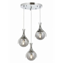 AVONNI AV-60161-3KT Krom Kaplama Klasik Avize E27 Metal Cam 40cm