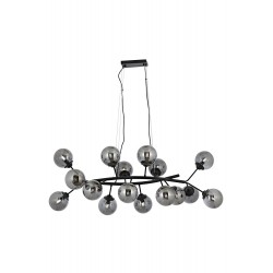 AVONNI AV-60191-16Y-BSY Siyah Boyalı Modern Avize E14 Metal Cam 125x20cm