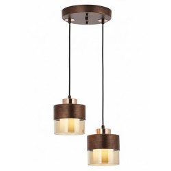 AVONNI AV-60193-2T-CPR Bakır Boyalı Modern Avize E27 Metal Cam 40cm