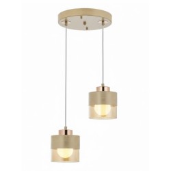 AVONNI AV-60193-2T-KRM Krem Boyalı Modern Avize E27 Metal Cam 40cm
