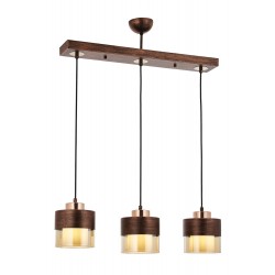 AVONNI AV-60193-3Y-CPR Bakır Patina Boyalı Modern Avize E27 Metal Cam 70x15cm