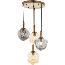 AVONNI AV-60210-4ET Eskitme Kaplama Modern Avize E27 Metal Cam 40cm