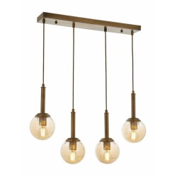 AVONNI AV-60216-4EY Eskitme Kaplama Modern Avize E27 Metal Cam 70x13cm