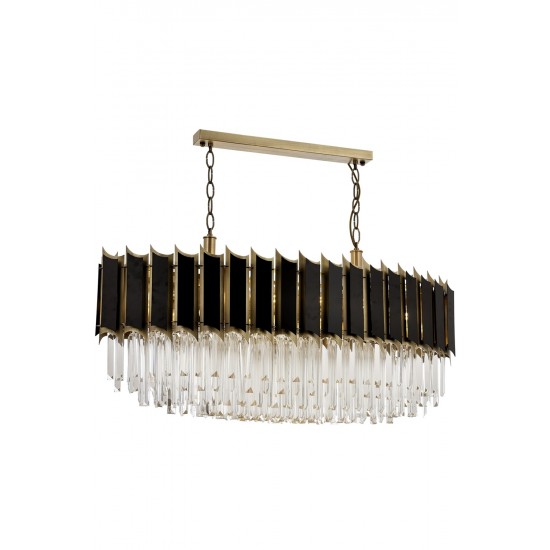 Modi Lighting Mod-60225-E110X35 Eskitme Kaplama Modern Avize E27 Metal Kristal 110x35cm