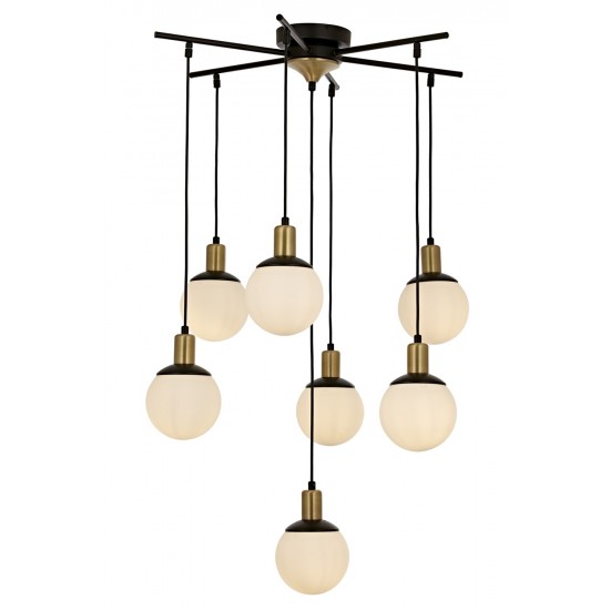 Modi Lighting Mod-60273-7BSY Siyah Boyalı Modern Avize E27 Metal Cam 70cm Modi Lighting Mod-60273-7BSY Siyah Boyalı Modern Avize E27 Metal Cam 70cm