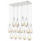 Modi Lighting Mod-60312-K30X85 Krom Kaplama Modern Avize G9 Metal Cam 85x35cm