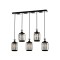 Modi Lighting Mod-60314-5Y-BSY Siyah Boyalı Modern Avize E27 Metal Kristal 80x8cm