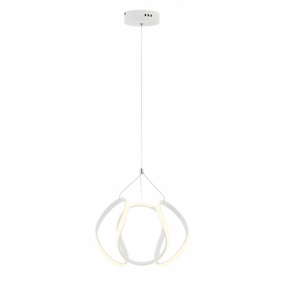 AVONNI AV-60335-BBY Beyaz Boyalı Modern Avize LED Metal Pleksi 35cm