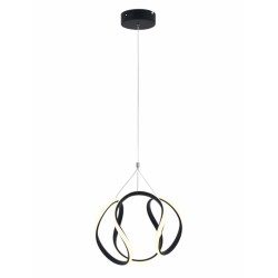 AVONNI AV-60335-BSY Siyah Boyalı Modern Avize LED Metal Pleksi 35cm