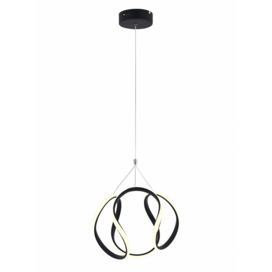 AVONNI AV-60335-BSY Siyah Boyalı Modern Avize LED Metal Pleksi 35cm