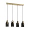Modi Lighting Mod-60349-4EY Siyah/Eskitme Boyalı Modern Avize E27 Metal 60x10cm