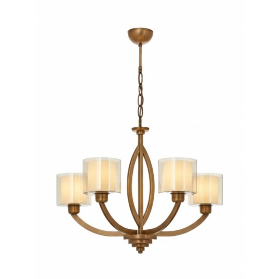 AVONNI AV-60362-4E Eskitme Kaplama Modern Avize E27 Metal Cam 65cm