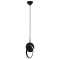 Modi Lighting Mod-60370-1BSY Siyah Boyalı Modern Avize LED Metal Ahşap Pleksi 20cm