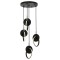 Modi Lighting Mod-60370-4T-BSY Siyah Boyalı Modern Avize LED Metal Ahşap Pleksi 35cm