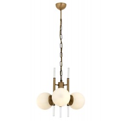 AVONNI AV-60385-3E Eskitme Kaplama Modern Avize E27 Metal Cam Kristal 50cm