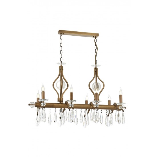 AVONNI AV-60394-8EY Eskitme Boyalı Modern Avize E14 Metal Cam 105x55cm