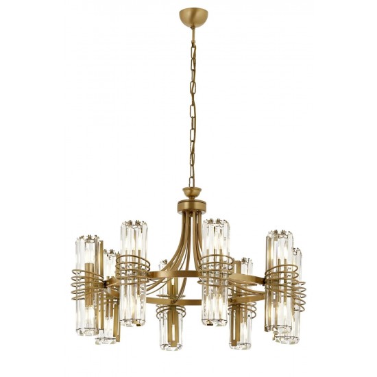 AVONNI AV-60398-8E Eskitme Kaplama Modern Avize E14 Metal Kristal 80cm