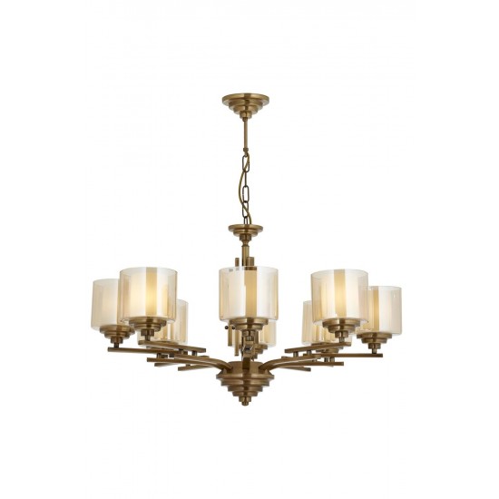 AVONNI AV-60402-8E Eskitme Kaplama Modern Avize E27 Metal Cam 80cm