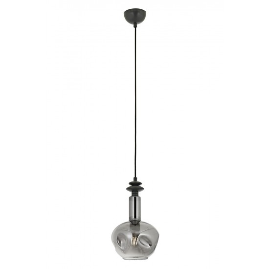 AVONNI AV-60404-1GR Siyah Kaplama Modern Avize E27 Metal Cam 20cm