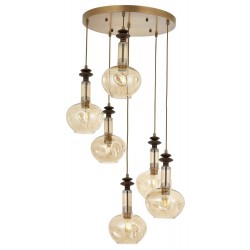 AVONNI AV-60404-6ET Eskitme Kaplama Modern Avize E27 Metal Cam 50cm