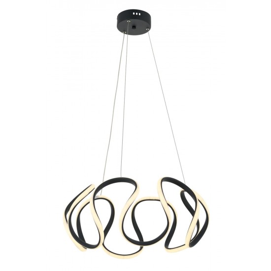 AVONNI AV-60417-GR Antrasit Boyalı Modern Avize LED Metal Pleksi 60cm