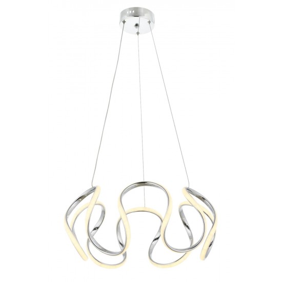 AVONNI AV-60418-K Krom Kaplama Modern Avize LED Metal Pleksi 60cm