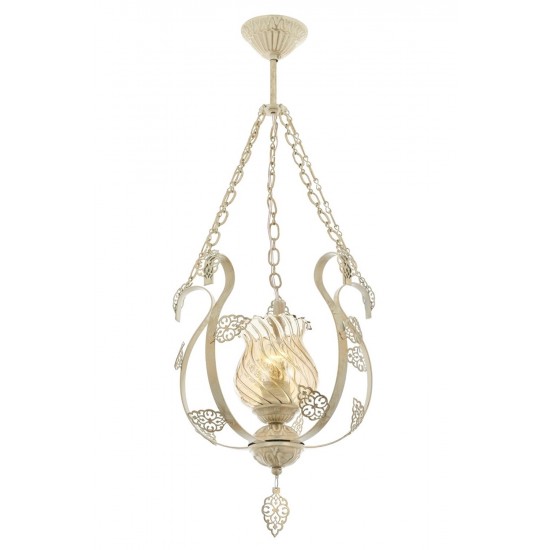 AVONNI AV-65119-TF Krem Ferforje Boyalı Klasik Avize E27 Metal Cam 30cm AVONNI AV-65119-TF Krem Ferforje Boyalı Klasik Avize E27 Metal Cam 30cm