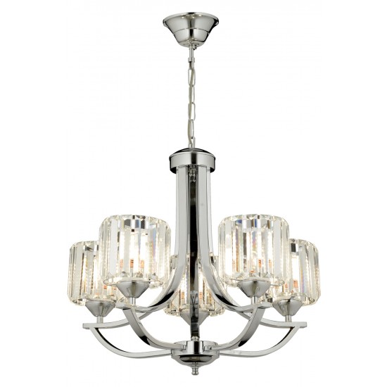 AVONNI AV-65226-5K Krom Kaplama Modern Avize E27 Metal Kristal 55cm AVONNI AV-65226-5K Krom Kaplama Modern Avize E27 Metal Kristal 55cm