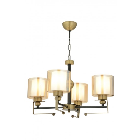 AVONNI AV-65227-4E Eskitme Kaplama Modern Avize E27 Metal Cam 58cm AVONNI AV-65227-4E Eskitme Kaplama Modern Avize E27 Metal Cam 58cm