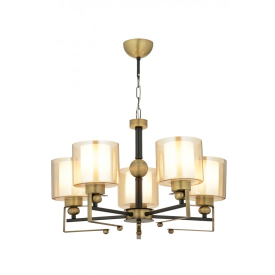 AVONNI AV-65227-5E Eskitme Kaplama Modern Avize E27 Metal Cam 58cm AVONNI AV-65227-5E Eskitme Kaplama Modern Avize E27 Metal Cam 58cm