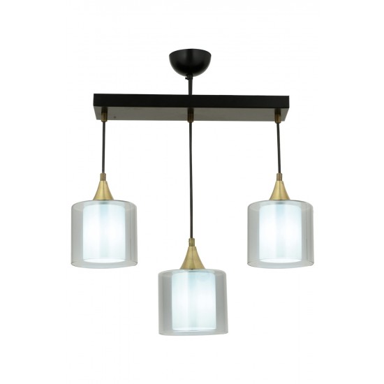 AVONNI AV-65233-3Y-BSY-F Siyah Boyalı Modern Avize E27 Metal Cam 60x14cm AVONNI AV-65233-3Y-BSY-F Siyah Boyalı Modern Avize E27 Metal Cam 60x14cm