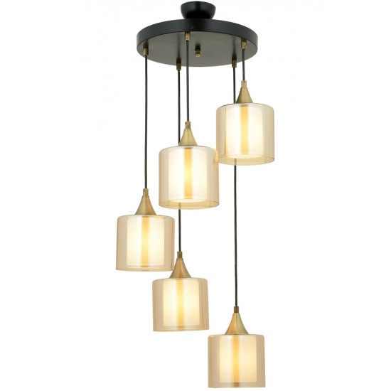 AVONNI AV-65233-5T-BSY-B Siyah Boyalı Modern Avize E27 Metal Cam 40cm AVONNI AV-65233-5T-BSY-B Siyah Boyalı Modern Avize E27 Metal Cam 40cm