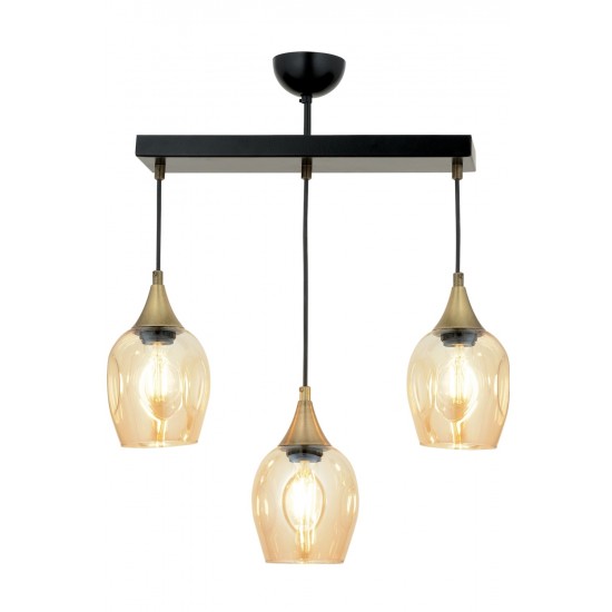 AVONNI AV-65234-3Y-BSY Siyah Boyalı Modern Avize E27 Metal Cam 60x10cm AVONNI AV-65234-3Y-BSY Siyah Boyalı Modern Avize E27 Metal Cam 60x10cm