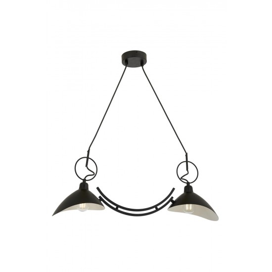 AVONNI AV-9127-2Y-BSY Siyah Boyalı Modern Avize E27 Metal 78x20cm AVONNI AV-9127-2Y-BSY Siyah Boyalı Modern Avize E27 Metal 78x20cm