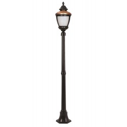 AVONNI BDR-68011-1BSY-KOP Kahverengi/Siyah Boyalı Dış Mekan Aydınlatma E27 Aluminyum Döküm Dip Polikarbon Cam 26cm