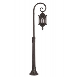 Modi Lighting BDR-68051-1BSY-OP Siyah Boyalı Dış Mekan Aydınlatma E27 Aluminyum Polikarbon Cam 27cm