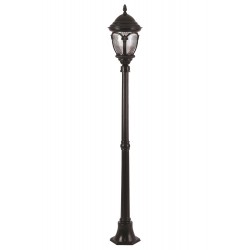 Modi Lighting BDR-68052-1BSY Siyah Boyalı Dış Mekan Aydınlatma E27 Aluminyum Döküm Dip Polikarbon Cam 25cm