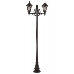 Modi Lighting BDR-68052-2BSY-M1 Siyah Boyalı Dış Mekan Aydınlatma E27 Aluminyum Döküm Dip Polikarbon Cam 90x25cm