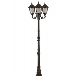 Modi Lighting BDR-68053-3BSY Siyah Boyalı Dış Mekan Aydınlatma E27 Aluminyum Döküm Dip Polikarbon Cam 75cm