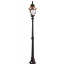 Modi Lighting BDR-68055-1BSY Kahverengi/Siyah Boyalı Dış Mekan Aydınlatma E27 Aluminyum Döküm Dip Polikarbon Cam 25cm