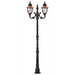 Modi Lighting BDR-68055-2BSY-M1 Kahverengi/Siyah Boyalı Dış Mekan Aydınlatma E27 Aluminyum Döküm Dip Polikarbon Cam 90cm