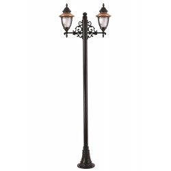 Modi Lighting BDR-68055-2BSY-M2 Kahverengi/Siyah Boyalı Dış Mekan Aydınlatma E27 Aluminyum Döküm Dip Polikarbon Cam 90x25cm