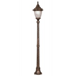 Modi Lighting BDR-68056-1BKR Kahverengi Boyalı Dış Mekan Aydınlatma E27 Aluminyum Döküm Dip Polikarbon Cam 27cm
