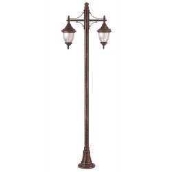 Modi Lighting BDR-68056-2BKR Kahverengi Boyalı Dış Mekan Aydınlatma E27 Aluminyum Döküm Dip Polikarbon Cam 90x27cm