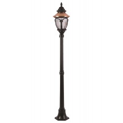 Modi Lighting BDR-68057-1BSY Kahverengi/Siyah Boyalı Dış Mekan Aydınlatma E27 Aluminyum Döküm Dip Polikarbon Cam 25cm