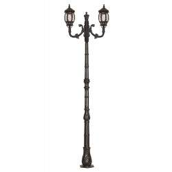 Modi Lighting BDR-68063-2BSY-M1 Siyah Boyalı Dış Mekan Aydınlatma E27 Aluminyum Döküm Dip Polikarbon Cam 85cm