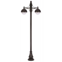 Modi Lighting BDR-68064-2BSY-M2-OP Siyah Boyalı Dış Mekan Aydınlatma E27 Aluminyum Döküm Dip Polikarbon Cam 80cm