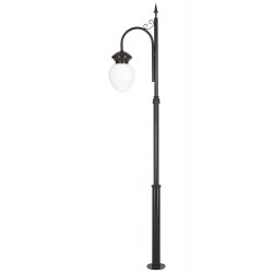 Modi Lighting BDR-68086-1BSY-M1-OP Siyah Boyalı Dış Mekan Aydınlatma E27 Aluminyum Döküm Dip Akrilik Cam 50cm