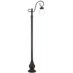 Modi Lighting BDR-68086-1BSY-M2-OP Siyah Boyalı Dış Mekan Aydınlatma E27 Aluminyum Döküm Dip Akrilik Cam 55x25cm