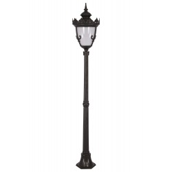 Modi Lighting BDR-68089-1BSY-OP Siyah Boyalı Dış Mekan Aydınlatma E27 Aluminyum Döküm Dip Polikarbon Cam 32cm